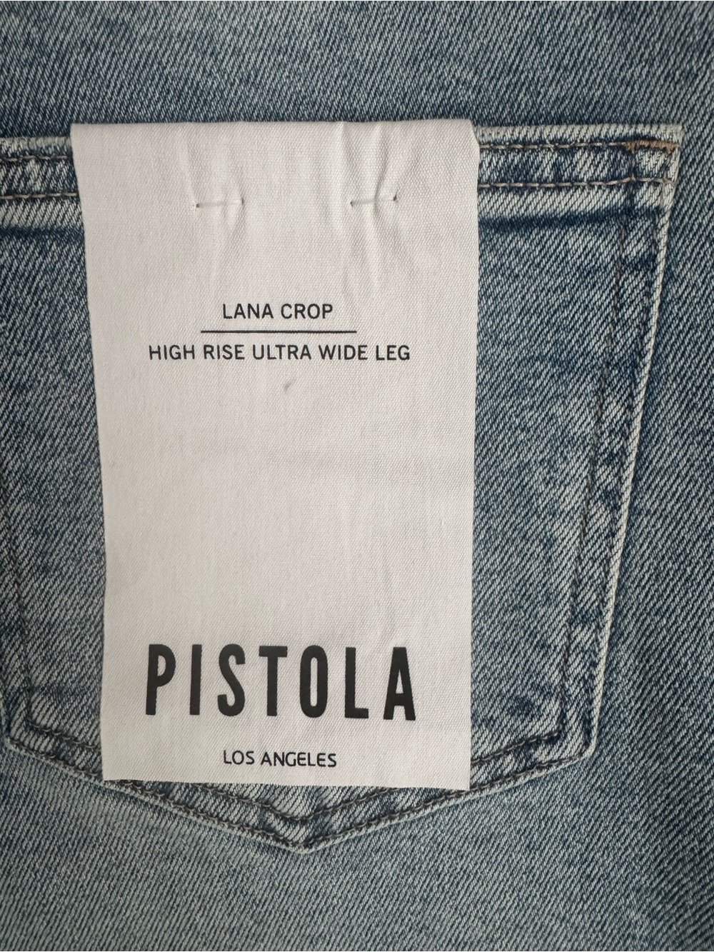 Pistola Light Blue Lana Crop High-Rise Ultra Wide Jeans